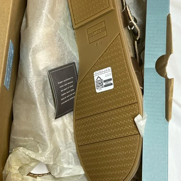 Toms Women's Sicily Strappy Rose Gold Metallic Sandals. Size 9. New in the box. - Picture 3 of 9